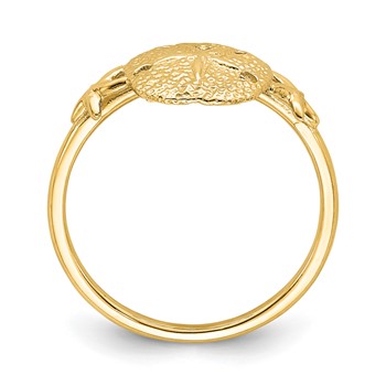 14K Polished Sand Dollar Ring — alternate view
