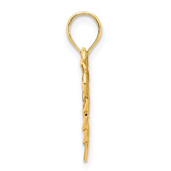 14k Fancy Woven Heart Pendant — alternate view