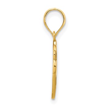 14k Fancy Claddagh Pendant — alternate view