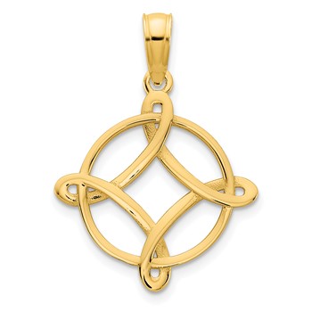 14k Fancy Celtic Knot Design Pendant