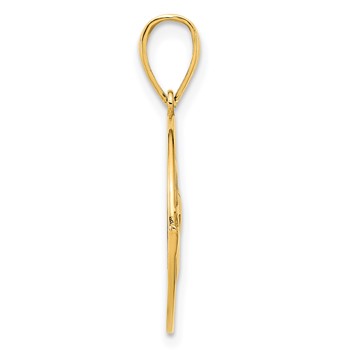 14k Claddagh Circle Pendant — alternate view