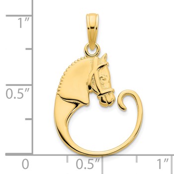 14k Horse Charm Holder Pendant — alternate view