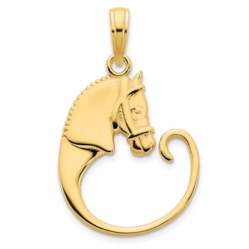 14k Horse Charm Holder Pendant