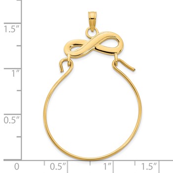14k Infinity Charm Holder Pendant — alternate view