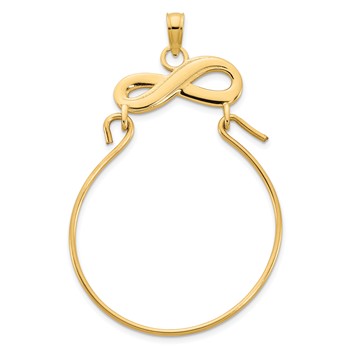 14k Infinity Charm Holder Pendant