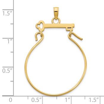14k Key Charm Holder Pendant — alternate view