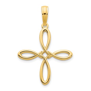 14k Fancy Celtic Knot Cross Pendant