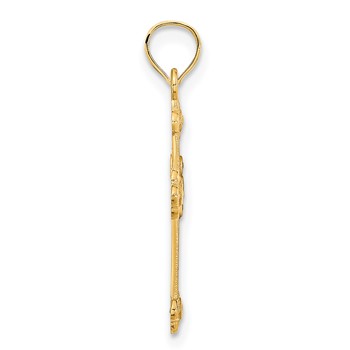 14k Fancy Cross Pendant — alternate view