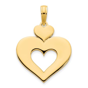 14k Cut-out Heart Pendant