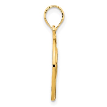 14k Heart in Circle Pendant — alternate view