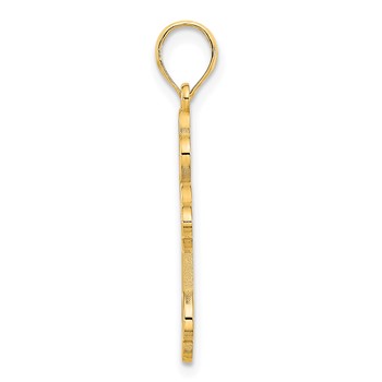 14k Budded Cross Charm — alternate view