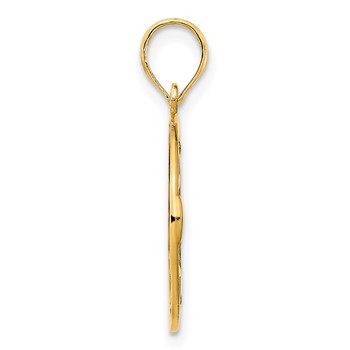 14k Claddagh Circle Pendant — alternate view