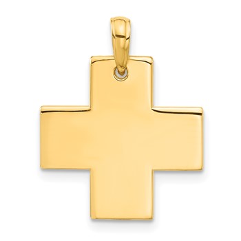 14k Polished Greek Cross Pendant