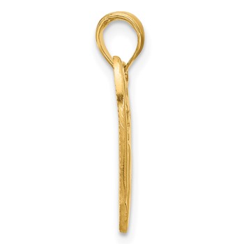 14K Polished Heart with Horse Pendant — alternate view