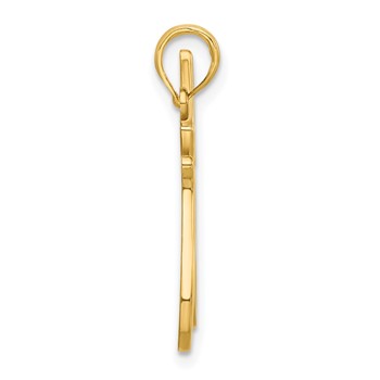 14k Polished Cat Reaching Pendant — alternate view