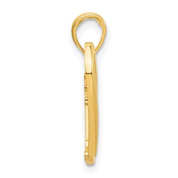 14k Polished Lighthouse In Heart Pendant — alternate view