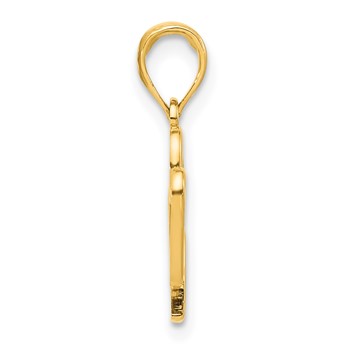 14k Polished Triple Heart Pendant — alternate view