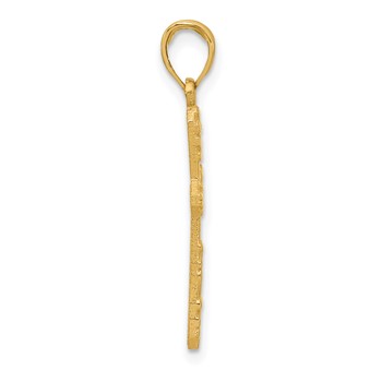 14k Fancy Cross Charm — alternate view