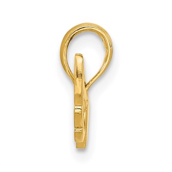 14k Fancy Heart and Wings Charm — alternate view