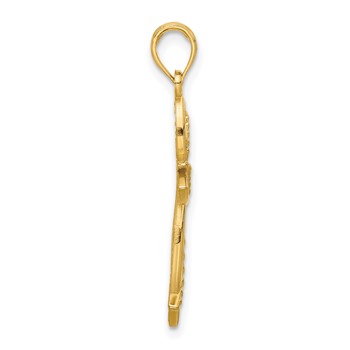 14k Fancy Cross Charm — alternate view