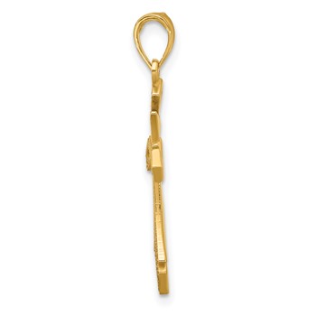 14k Fancy Cross Charm — alternate view