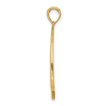 14K Polished Sailboat Charm — alternate view