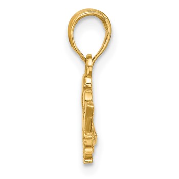 14K Polished PRINCESS Crown Charm — alternate view