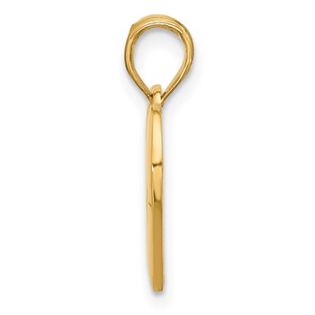 14K Polished Fancy EKG Heartbeat Charm — alternate view