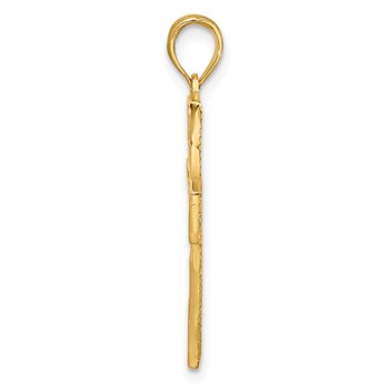 14K Fancy Hearts Cross Charm — alternate view