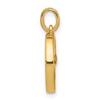 14k Fancy Epoxy Waffle With Bite Missing Charm — alternate view