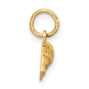14k 3-D Fancy Croissant Charm — alternate view