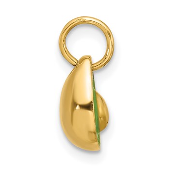 14k 3-D Green Epoxy Fancy Avocado Charm — alternate view