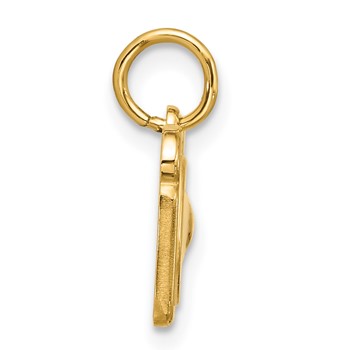 14k White Enameled Fancy Egg on Toast Charm — alternate view