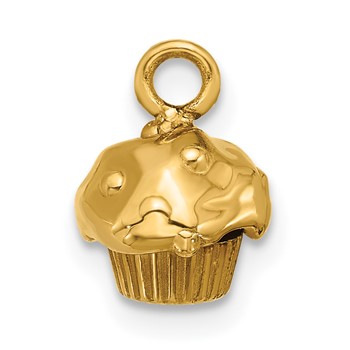 14k Fancy Muffin Charm — alternate view