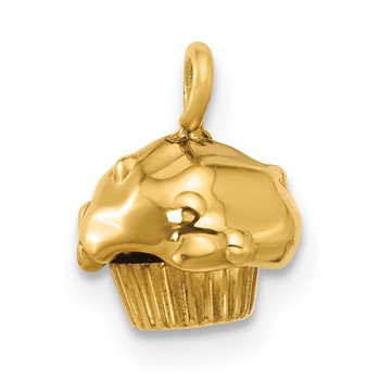 14k Fancy Muffin Charm