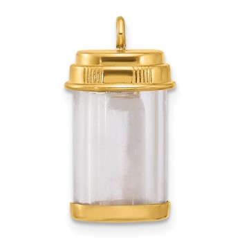 14k Fancy Pill Bottle Charm