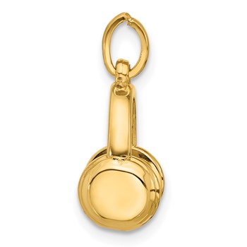 14k Fancy Headphones Charm — alternate view
