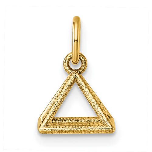 14K Polished Rectangular Pyramid Shape Pendant