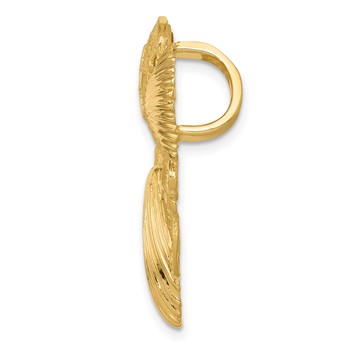 14k Sea Life Diamond-cut Omega Slide — alternate view