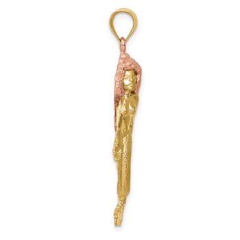 14k Two-Tone Mermaid Charm — alternate view