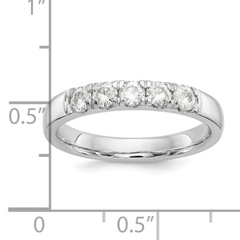 Platinum 5 Stone Band - Blank Mounting Only — alternate view