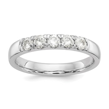 Platinum 5 Stone Band - Blank Mounting Only