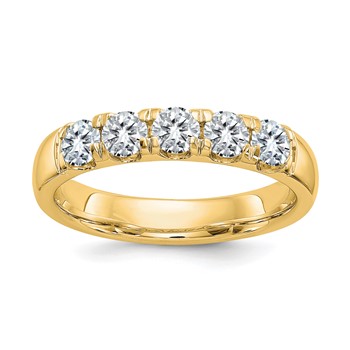 14KY 5 Stone Band - Blank Mounting Only