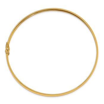 14K Polished 4.00mm Flexible Round Bangle Bracelet — alternate view