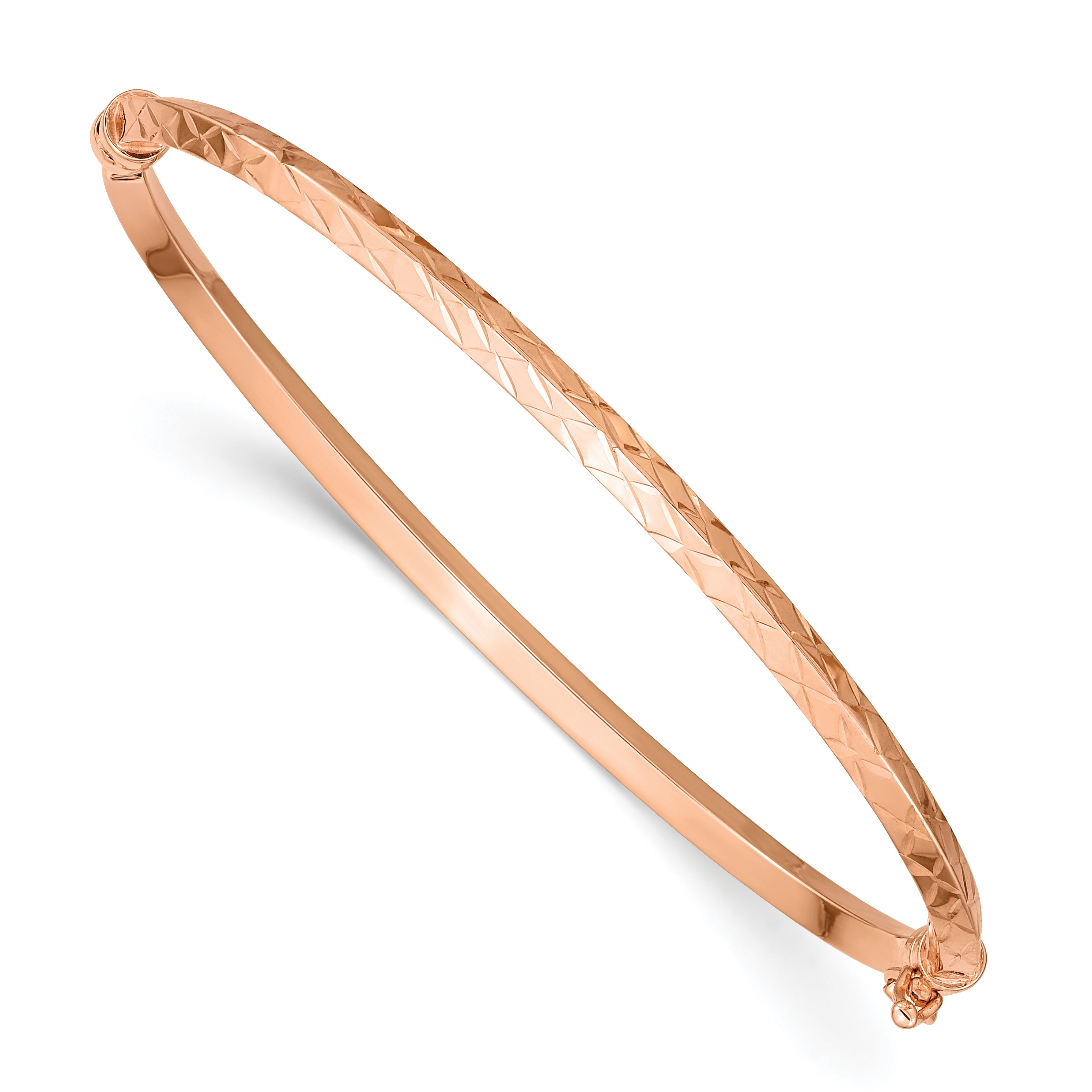 14k 3.6mm Polished Solid Hinged Oval Bangle Bracelet 14k 3.6mm Polished Solid Hinged Oval Bangle Bracelet