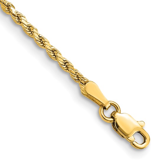 Lifetime Jewelry 5MM Rope Chain, 24K Gold with Inlaid Bronze