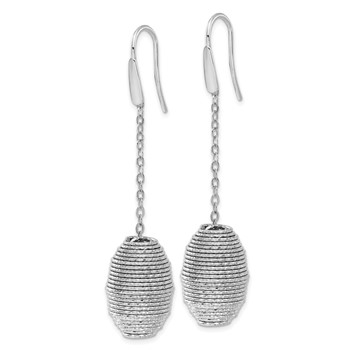 Bronze Diego Massimo Rhodium-plated Hive-shape Dangle Earrings — alternate view