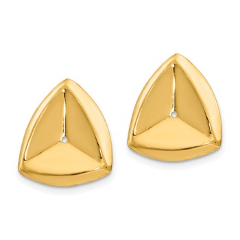 14k Polished Triangle Earring Jackets — alternate view