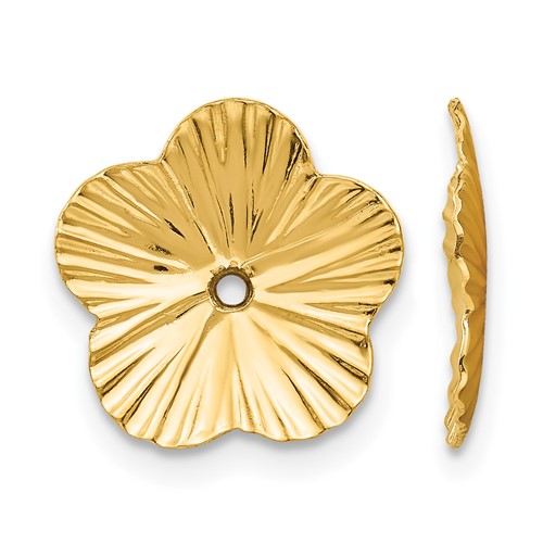 14k Polished Fancy Earring Jackets