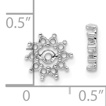 14k White Gold Fancy Diamond Earring Jacket Mountings — alternate view